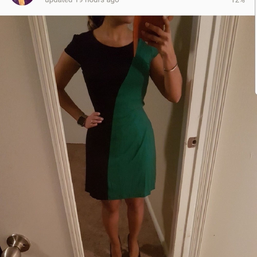 black and green dress